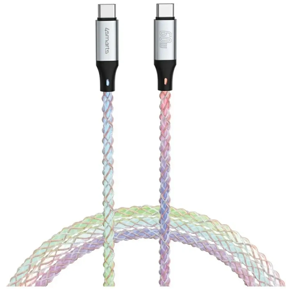 Kabel 4smarts USB-C / USB-C 60W 1.5m RGB