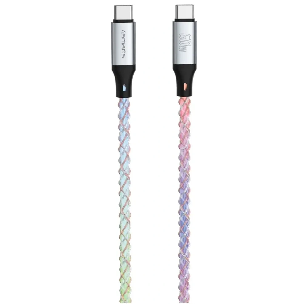 Kabel 4smarts USB-C / USB-C 60W 1.5m RGB