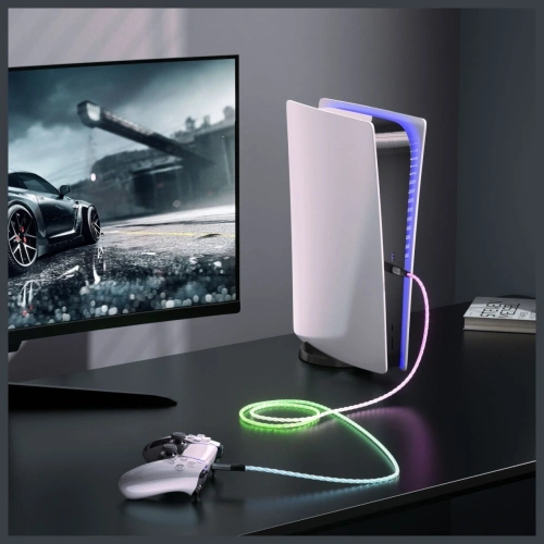 Kup 4smarts USB-C / USB-C 60W 1,5m RGB-Kabel - 4SMR85 - {ean13} - Sklep Home Screen