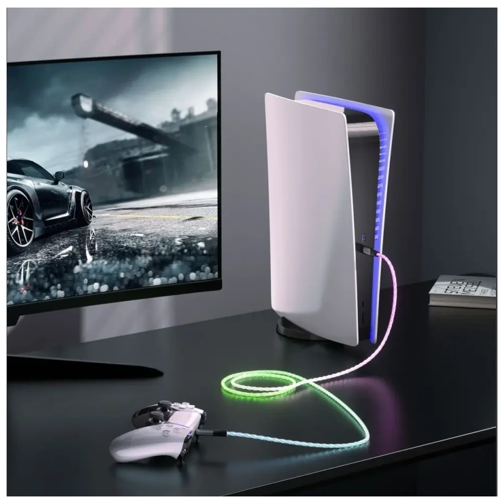 Kabel 4smarts USB-C / USB-C 60W 1.5m RGB