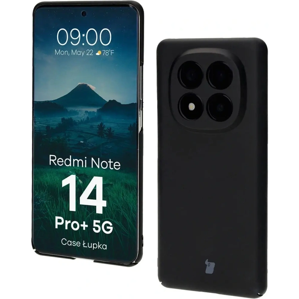 Etui Bizon Case Łupka do Xiaomi Redmi Note 14 Pro+ Plus 5G czarne