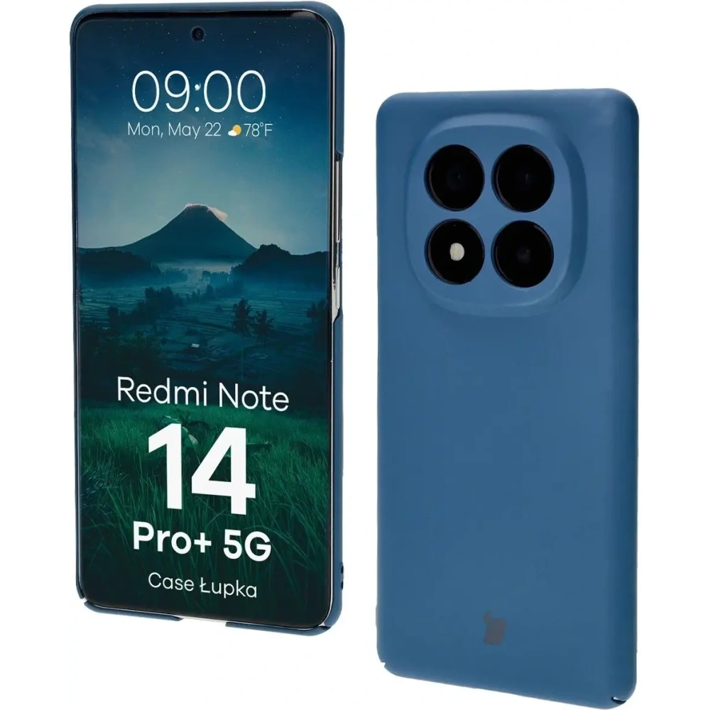 Etui Bizon Case Łupka do Xiaomi Redmi Note 14 Pro+ Plus 5G niebieskie