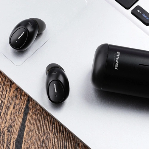 Kup AWEI căști Bluetooth 5.0 T5 TWS + stație de docking neagră - AWEI045BLK - {ean13} - Sklep Home Screen