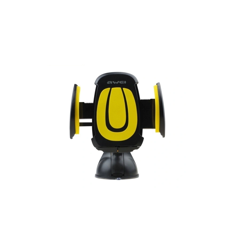 AWEI uchwyt samochodowy X7 4.3" - 7" do szyby czarno-żółty/black&yellow