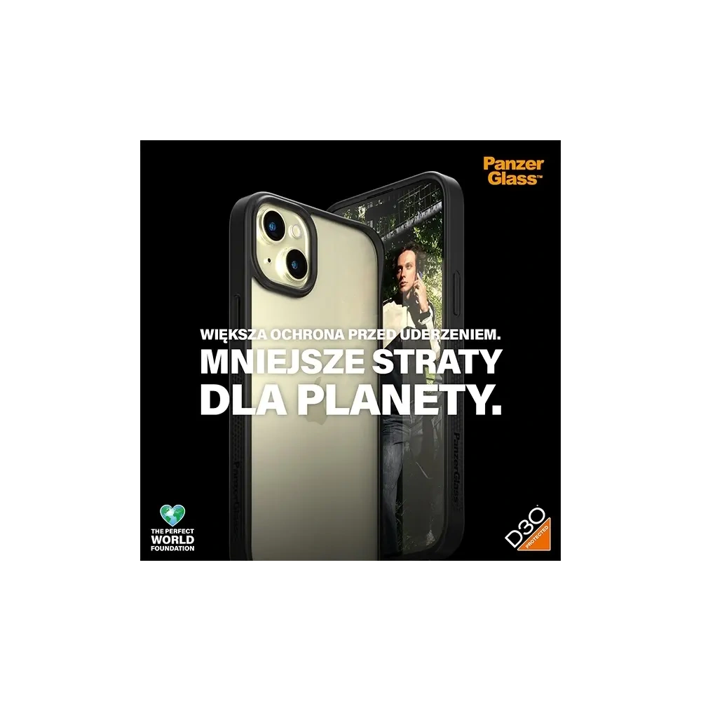 Etui PanzerGlass ClearCase do Apple iPhone 15 Plus / 14 Plus D3O 2xMilitary grade czarny