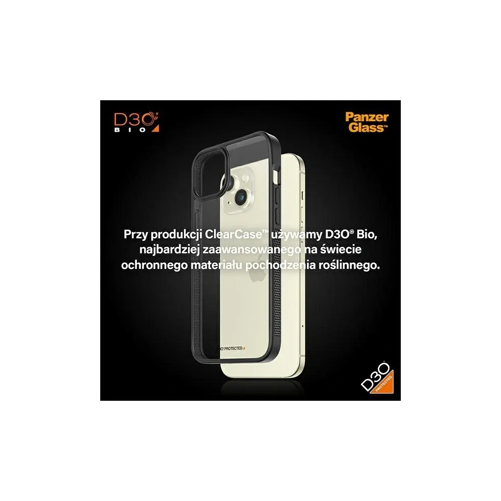 Etui PanzerGlass ClearCase do Apple iPhone 15 Plus / 14 Plus D3O 2xMilitary grade czarny
