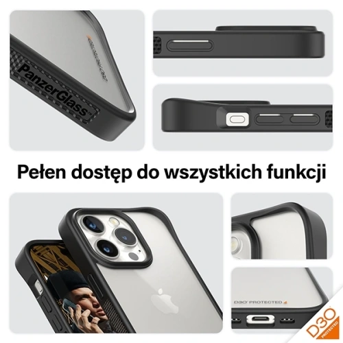 Kup PanzerGlass ClearCase Apple iPhone 15 Pro D3O 2xVojenská třída černá - PZG928 - {ean13} - Sklep Home Screen