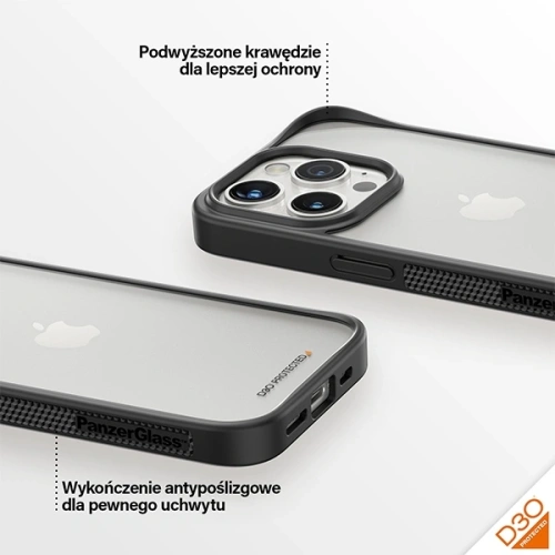 Kup PanzerGlass ClearCase Apple iPhone 15 Pro D3O 2xVojenská třída černá - PZG928 - {ean13} - Sklep Home Screen