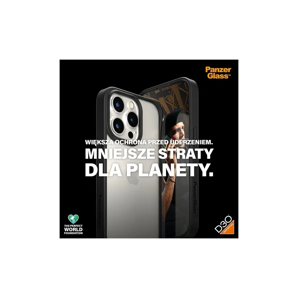 Etui PanzerGlass ClearCase do Apple iPhone 15 Pro D3O 2xMilitary grade czarny