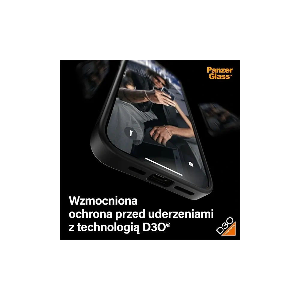 Etui PanzerGlass ClearCase do Apple iPhone 15 Pro Max D3O 2xMilitary grade czarny
