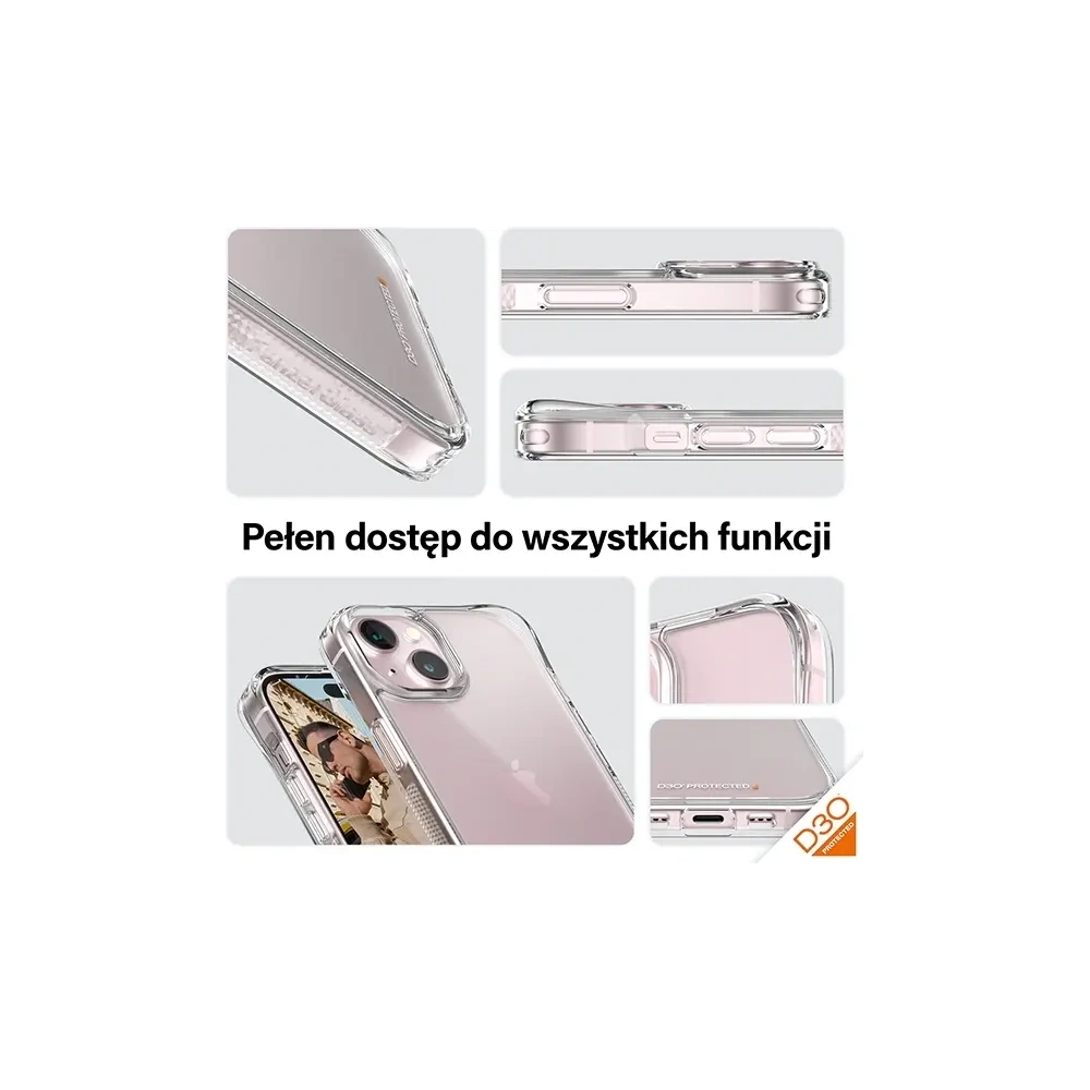 Etui PanzerGlass HardCase do Apple iPhone 15 / 14 / 13 D3O 3xMilitary grade przezroczysty