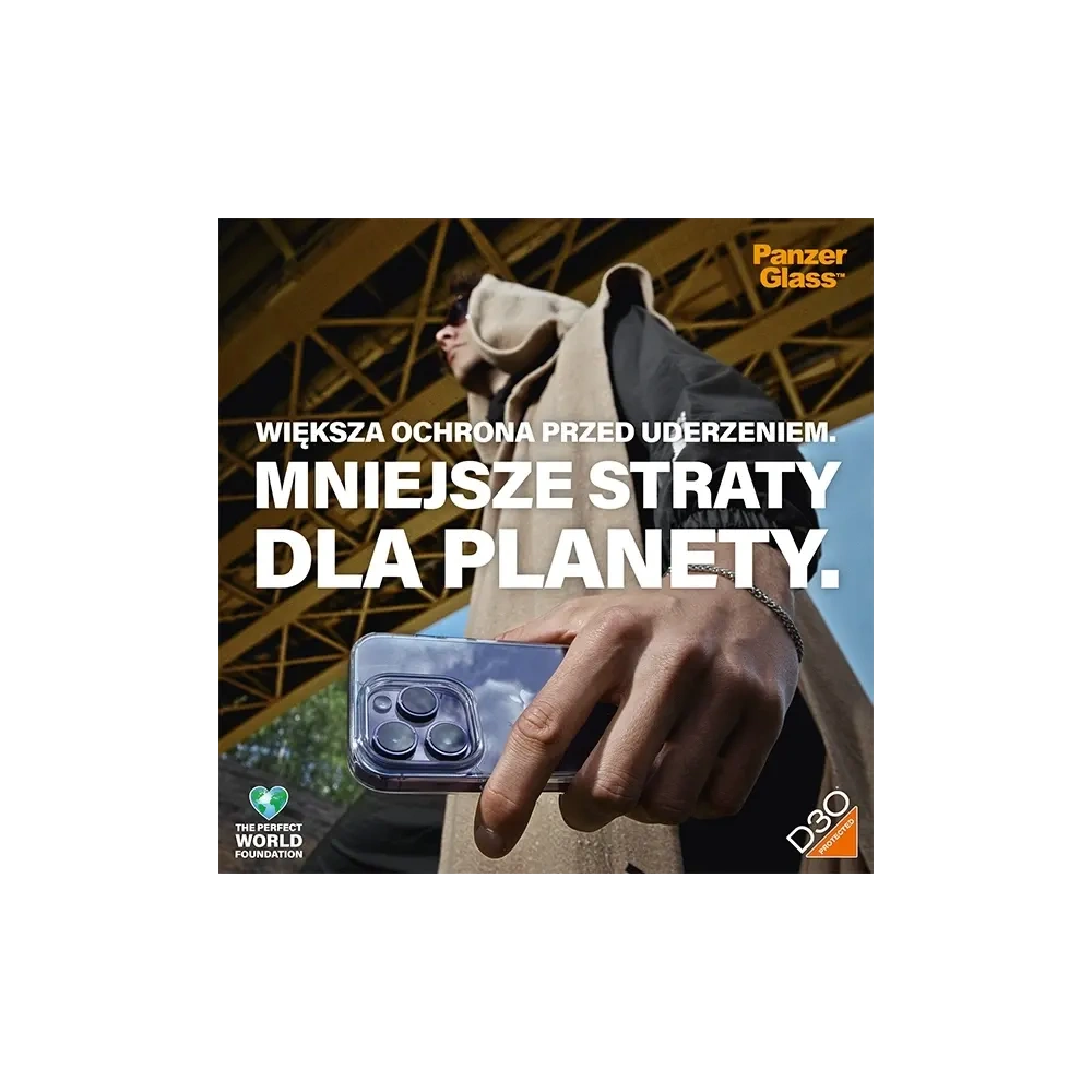 Etui PanzerGlass HardCase do Apple iPhone 15 / 14 / 13 D3O MagSafe 3xMilitary grade przezroczysty