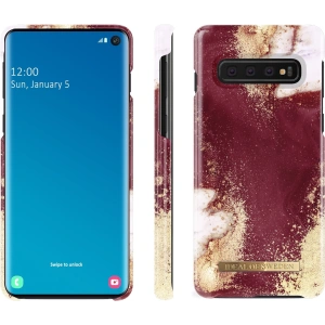 Etui iDeal Of Sweden Samsung Galaxy S10 (Zlatá burgundská mramor)