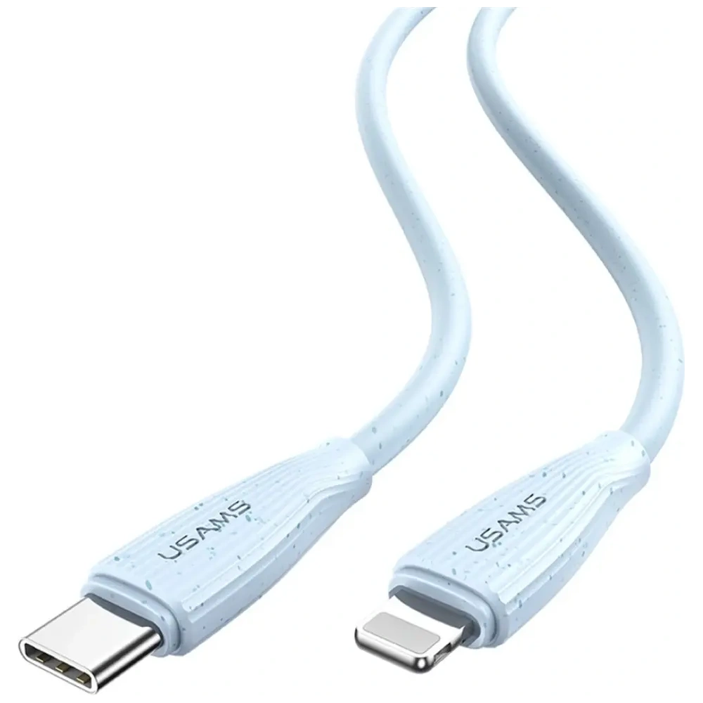 Kabel USAMS Green Series SJ717 30W USB-C / Lightning 1m niebieski