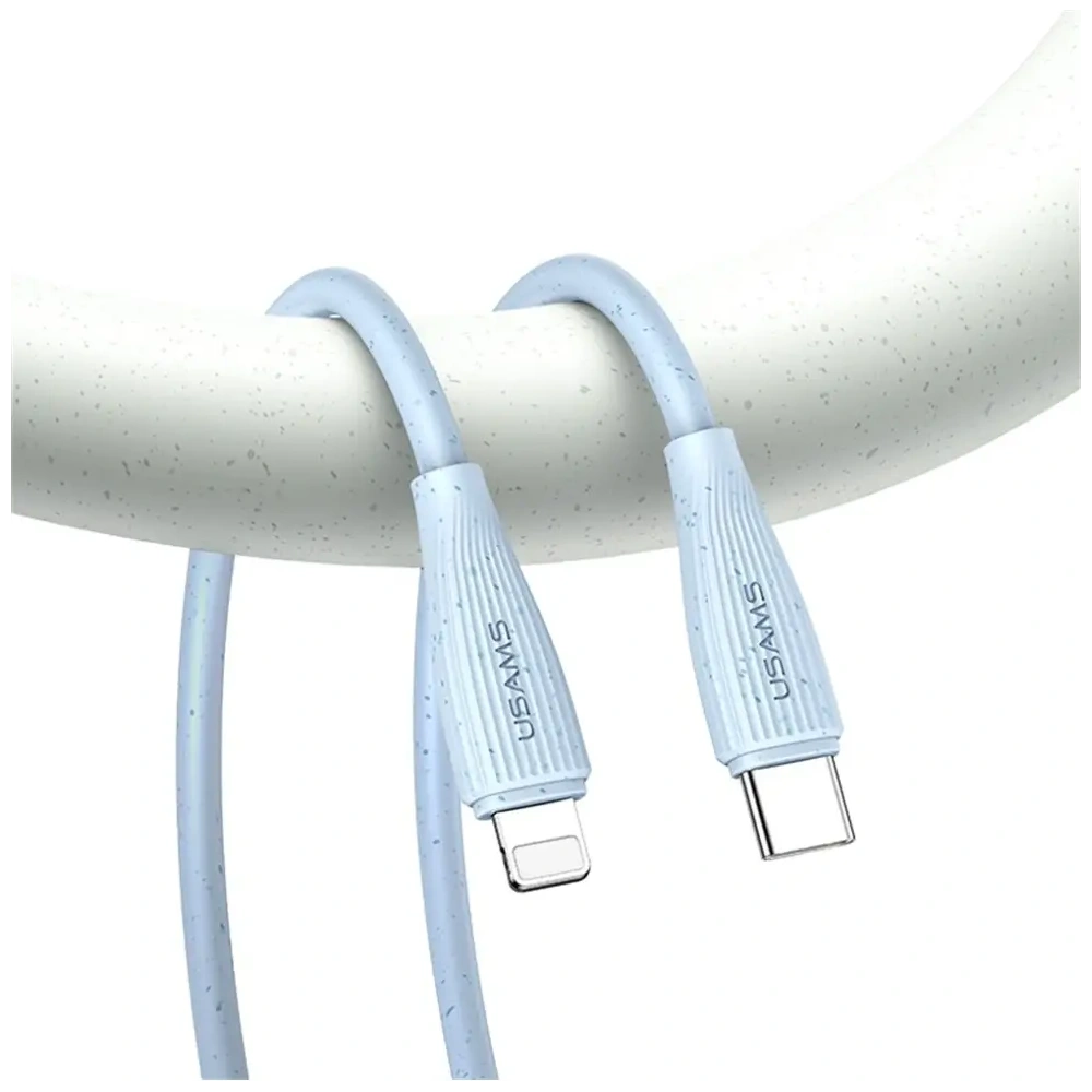 Kabel USAMS Green Series SJ717 30W USB-C / Lightning 1m niebieski