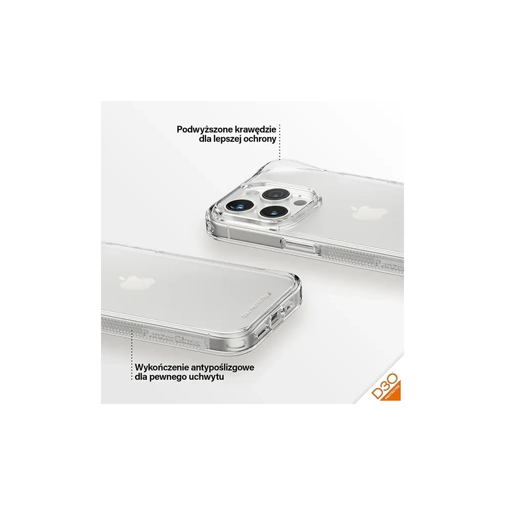 Etui PanzerGlass HardCase do Apple iPhone 15 Pro D3O 3xMilitary grade przezroczysty