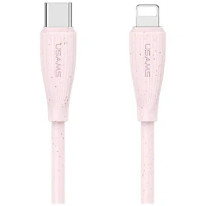 USAMS Green Series SJ717 30W USB-C / Lightning cable 1m pink
