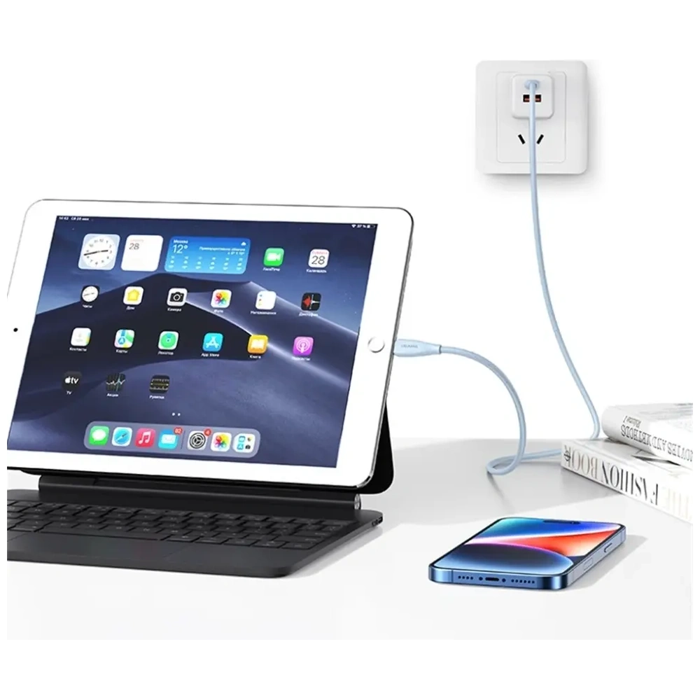 Kabel USAMS Green Series SJ717 30W USB-C / Lightning 1m różowy