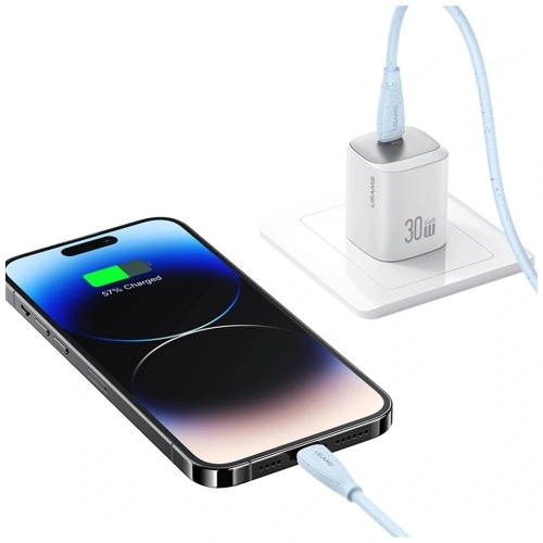 Kup USAMS Zöld Sorozat SJ717 30W USB-C / Lightning kábel 1m rózsaszín - USA1246 - {ean13} - Sklep Home Screen