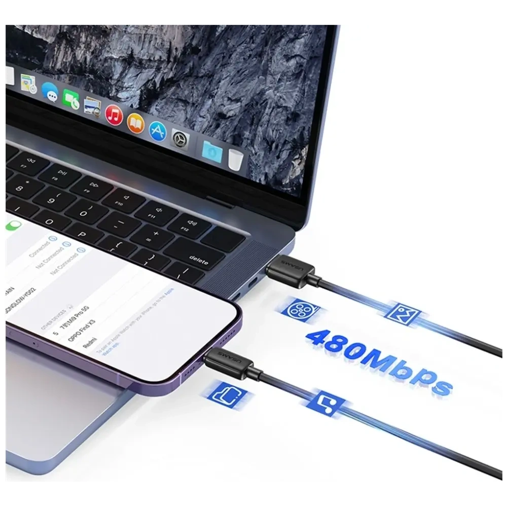 Kabel USAMS KY Series US-SJ689 2.4A USB-A / Lightning 1m biały