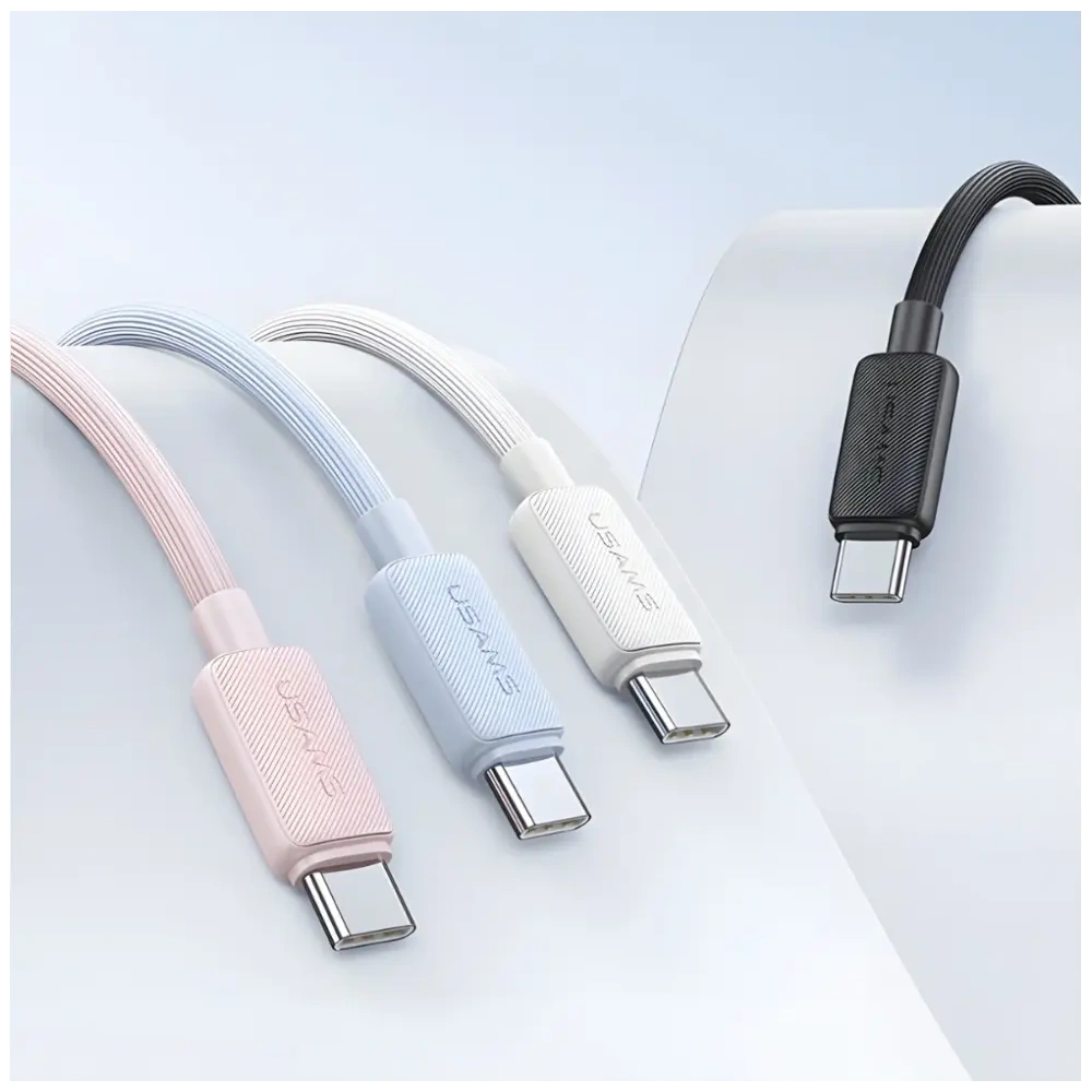 Kabel USAMS KY Series US-SJ691 60W USB-C / USB-C 1m biały