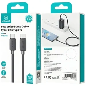 Kup Kabel USAMS KY Series US-SJ691 60W USB-C / USB-C 1m czarny - USA1250 - {ean13} - Sklep Home Screen
