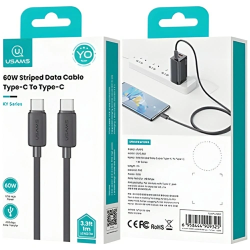 Kup USAMS KY Series US-SJ691 60W USB-C / USB-C kabel 1m černý - USA1250 - {ean13} - Sklep Home Screen