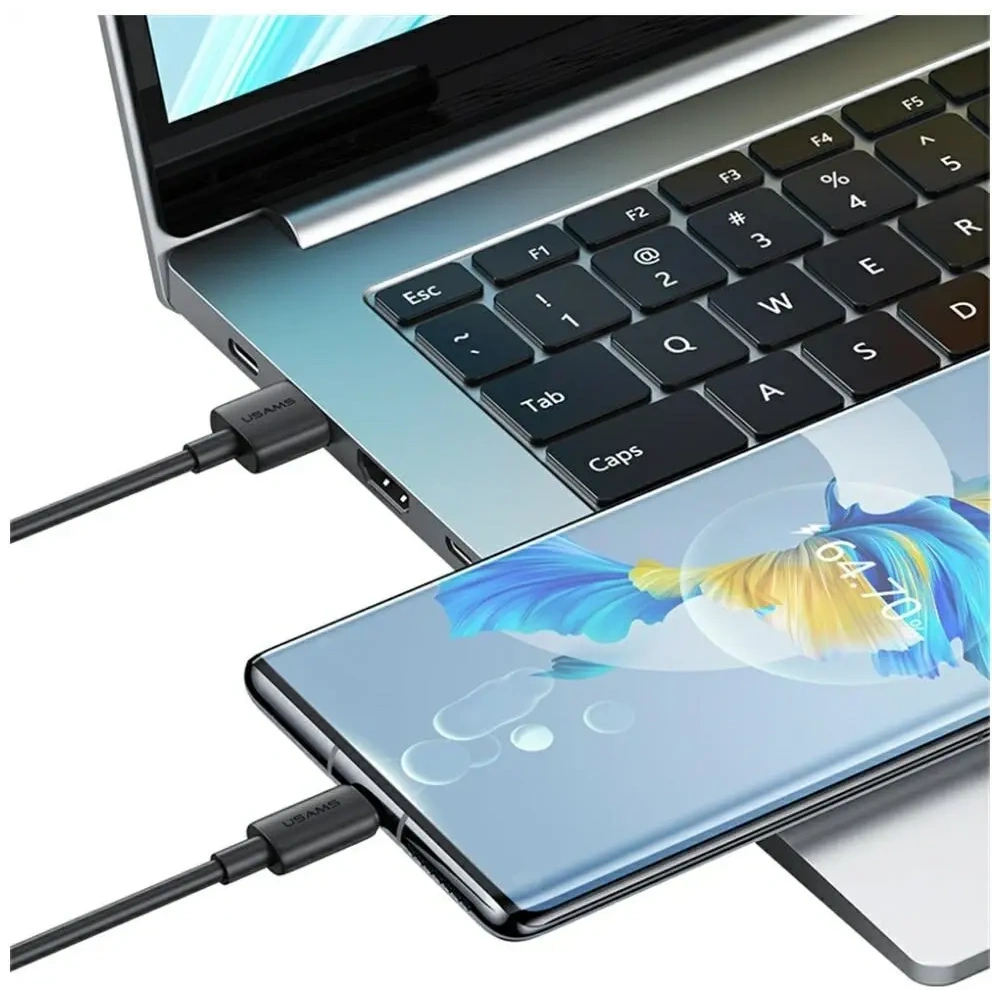 Kabel USAMS YD Series SJ708 18W 3A USB-A / USB-C 1m biały