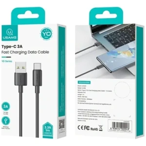 Kup Kabel USAMS YD Series SJ708 18W 3A USB-A / USB-C 1m biały - USA1253 - {ean13} - Sklep Home Screen