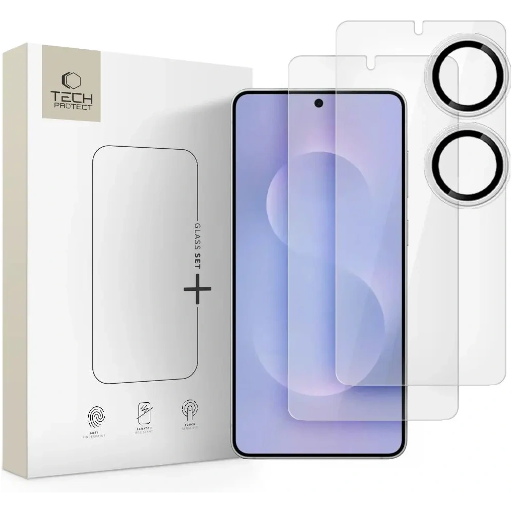 Szkło hartowane Tech-Protect Glass Set+ Samsung Galaxy S25 Edge Clear [3 PACK]
