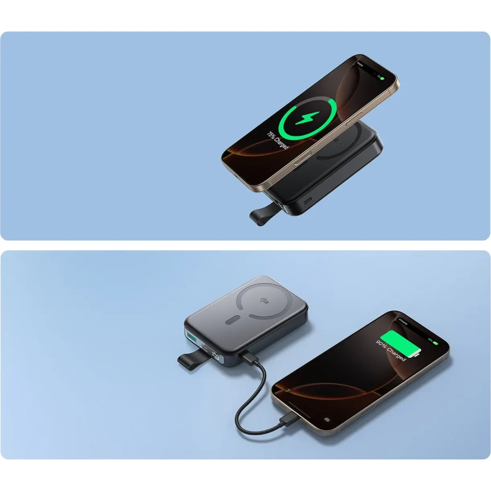 Powerbank Joyroom JR-PBM11 10000mAh 22.5W Qi2, MagSafe, z podstawką czarny