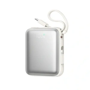 Buy Joyroom JR-PBF27 10000mAh 22.5W Power bank with built-in USB-C and Lightning cables, white - JYR1245 - {ean13} - Home Screen Store Europe