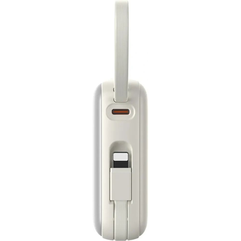 Powerbank Joyroom JR-PBF27 10000mAh 22.5W z wbudowanymi kablami USB-C, Lightning biały