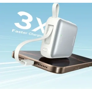 Kup Joyroom JR-PBF27 10000mAh 22.5W Baterie externă cu cabluri USB-C și Lightning integrate, albă - JYR1245 - {ean13} - Sklep Home Screen