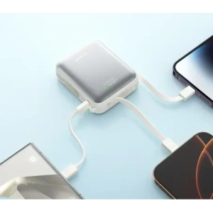 Kup Joyroom JR-PBF27 10000mAh 22.5W Baterie externă cu cabluri USB-C și Lightning integrate, albă - JYR1245 - {ean13} - Sklep Home Screen