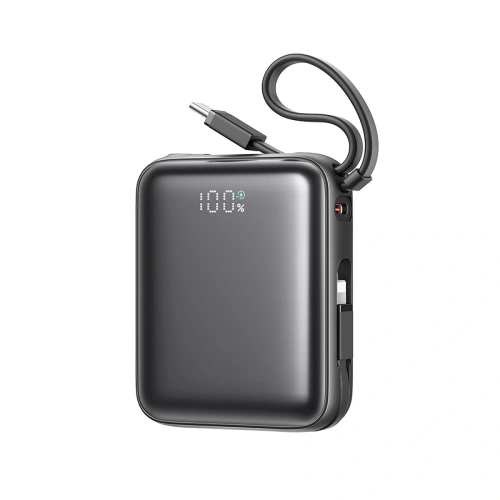 Buy Joyroom JR-PBF27 10000mAh 22.5W Power bank with built-in USB-C and Lightning cables, black - JYR1246 - {ean13} - Home Screen Store Europe