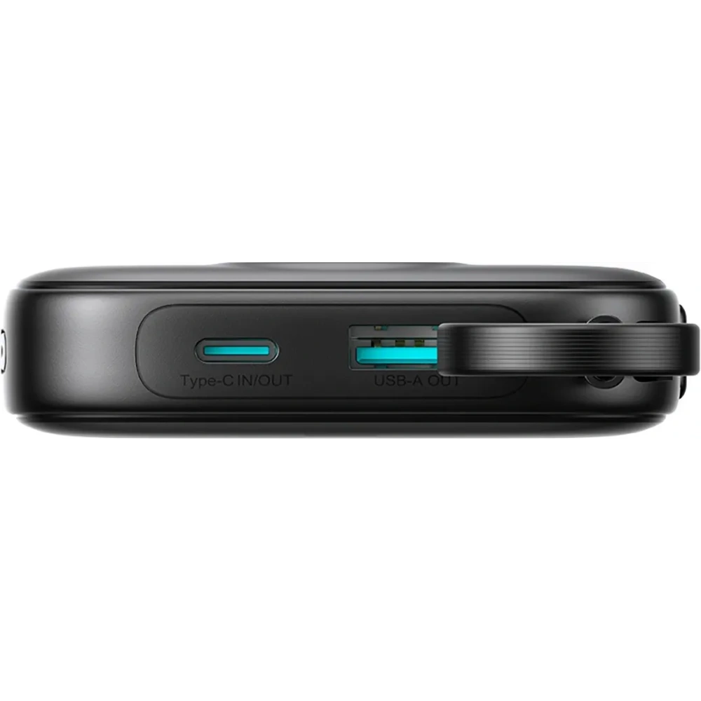 Powerbank Joyroom JR-PBF18 10000mAh 22.5W z wbudowanym kablem Lightning + kabel USB-C / USB-C 0.25cm czarny