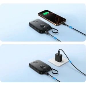 Kup Joyroom JR-PBF18 10000mAh 22.5W Power bank cu cablu Lightning încorporat + cablu USB-C / USB-C 0.25cm negru - JYR1249 - {ean13} - Sklep Home Screen