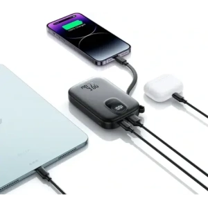 Kup Joyroom JR-PBF18 10000mAh 22.5W Power bank cu cablu Lightning încorporat + cablu USB-C / USB-C 0.25cm negru - JYR1249 - {ean13} - Sklep Home Screen