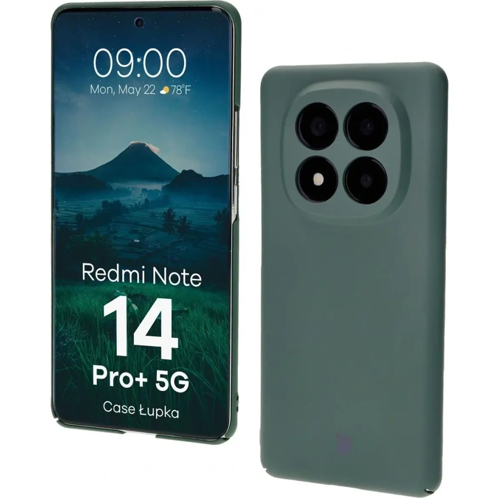 Etui Bizon Case Łupka do Xiaomi Redmi Note 14 Pro+ Plus 5G zielone