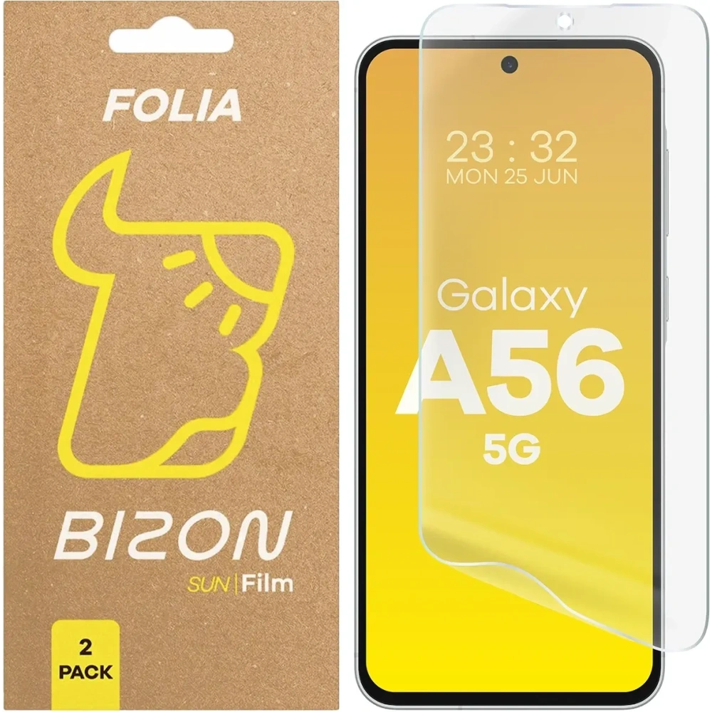 Folia matowa Bizon Glass Film Sun do Samsung Galaxy A56 5G [2 PACK]