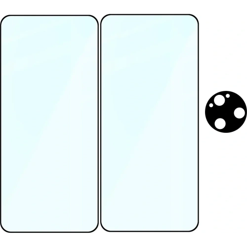 Kup Bizon Edge 2 Pack 2x gehärtetes Glas + 1x Linsenschutz für Xiaomi Poco F7 Ultra - BIZ9132 - {ean13} - Sklep Home Screen