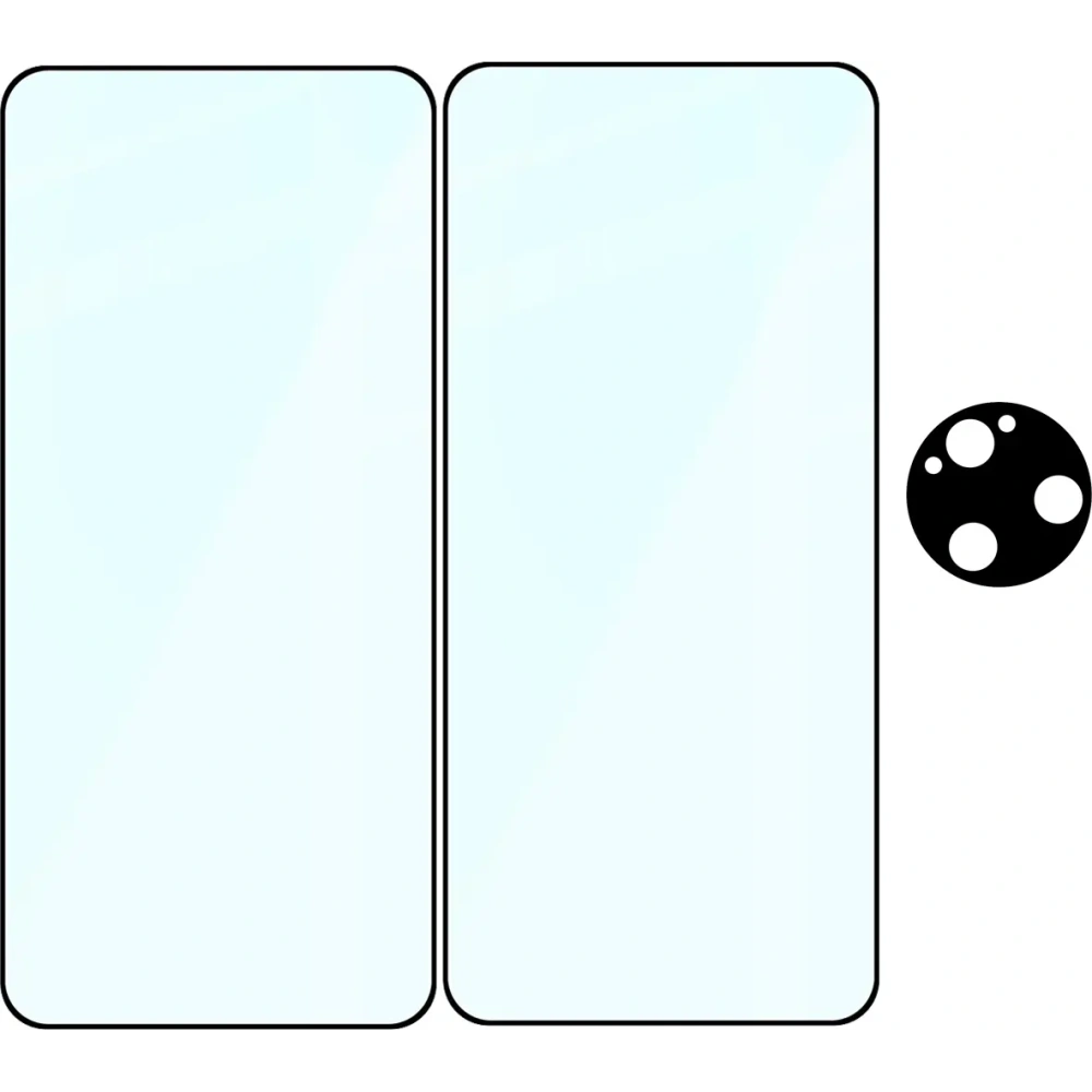 2x szkło na ekran + 1x na aparat Bizon Edge 2 Pack do Xiaomi Poco F7 Ultra