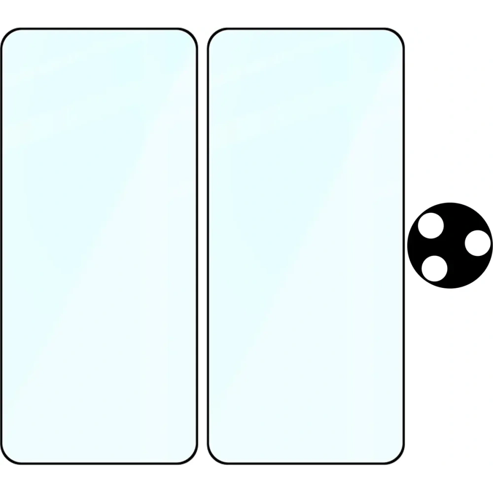 2x szkło na ekran + 1x na aparat Bizon Edge 2 Pack do Xiaomi Poco F7 Pro