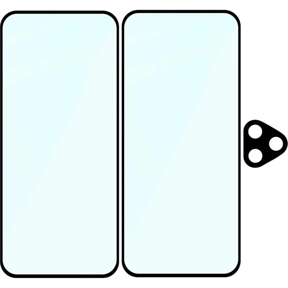 2x szkło na ekran + 1x na aparat Bizon Edge 2 Pack do Honor 400 Lite 5G