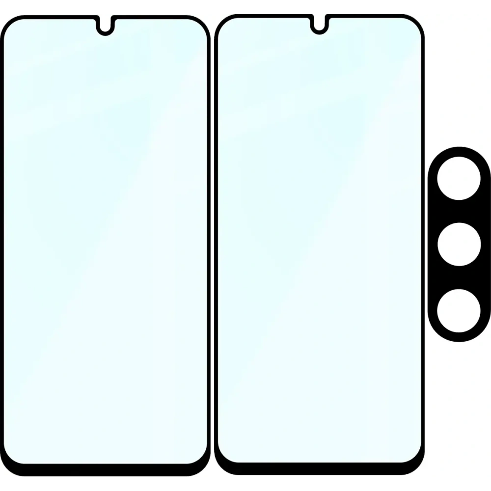 2x szkło na ekran + 1x na aparat Bizon Edge 2 Pack do Samsung Galaxy A26 5G