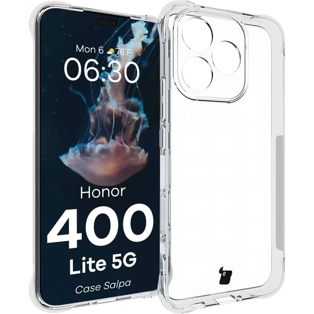 Elastyczne etui Bizon Case Salpa do Honor 400 Lite 5G przezroczyste