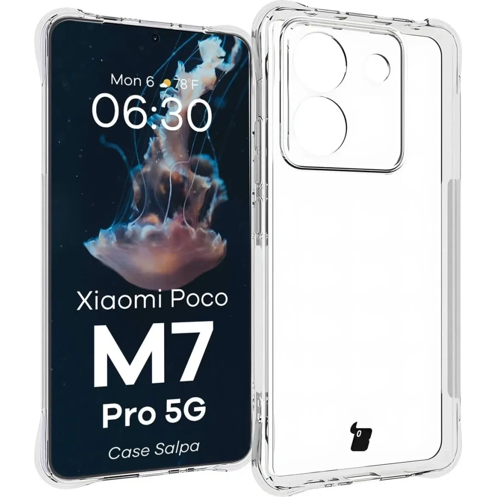 Elastyczne etui Bizon Case Salpa do Xiaomi Poco M7 Pro 5G przezroczyste