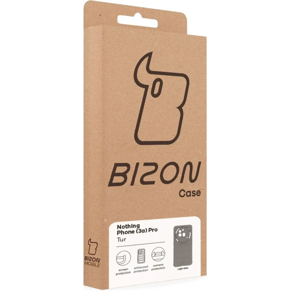 Pancerne etui Bizon Case Tur do Nothing Phone (3a) Pro jasnoszare