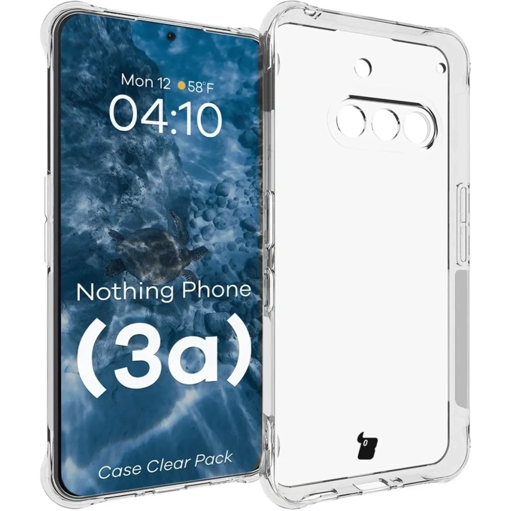 Etui + 2x szkło na ekran Bizon Case Clear Pack do Nothing Phone (3a)